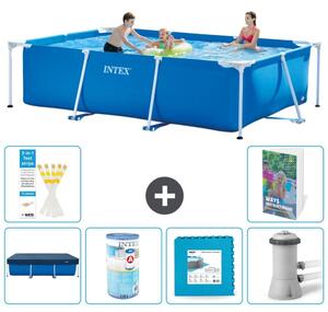 Piscina fuori terra rettangolare - 300x200x75 cm - composta da 5 elementi - modello S146
