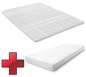 Materasso CloudComfort Premium in schiuma fredda 90 x 200 cm, altezza 15 cm, livello di rigidità H2/H3 + cuscino comfort viscoelastico CloudComfort 40 x 80 cm