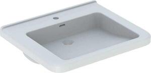 Geberit Renova Nr. 1 Comfort, lavabo à encastrer, 600x550 mm, avec trou pour robinetterie, sans trop-plein, blanc, 128662600, 128662600