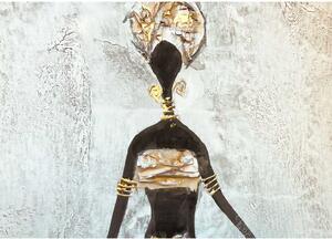Agave Quadri moderni set 2pz a tema figurativo "Ritratto d’africa" 40x60 Tela,Cotone Dipinti su Tela