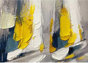 Agave Set 2pz quadri con paesaggio dipinti a mano su tela "Mediterranean Wind" 40x40 Tela,Cotone Dipinti su Tela Quadri per soggiorno