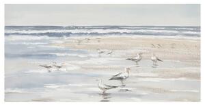 Agave Quadro con paesaggio in stile moderno dipinto a mano "Mare d'inverno" 140x70 Tela,Cotone Dipinti su Tela Quadri per soggiorno