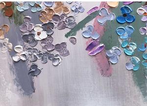 Agave Quadro contemporaneo astratto dipinto a mano "Sfilata di Primavera" 140x70 Tela,Cotone Dipinti su Tela Quadri per soggiorno