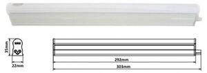 Plafoniera Tubo Led T5 30cm 4W 220V Bianco Freddo