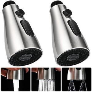 Set da 2 rubinetti da cucina a 3 funzioni con doccetta, rubinetto da cucina con soffione a 3 getti G1/2, rubinetto da cucina con soffione antispruzzo, per cucina e doccia