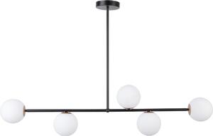 Lampada da soffitto moderna e minimalista in nero con cinque sfere di vetro Gama 5xG9 12W Sigma Lighting