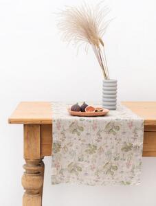 Runner da tavolo in lino fatto a mano Botany on Light