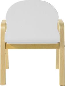 KMB24-Wx2, set di sedie, sedie regolabili in altezza con braccioli e schienale, bianco, altezza seduta 23-35 cm