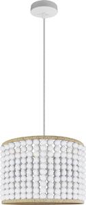 Lampada a sospensione RIBE bianco-marrone 1xE27x20W in legno, dimensioni: 120x20x30 cm, IP20, Polux