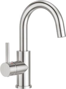 Rubinetto da cucina girevole - Miscelatore con tubo flessibile alto - Acciaio inossidabile