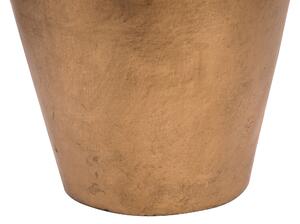 Vaso Decorativo da Terra dorato Terracotta 48 cm stile Industriale Beliani