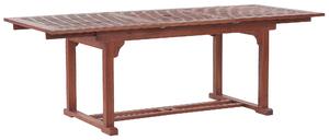 Tavolo da pranzo da giardino in legno di acacia chiaro Tavolo allungabile 6 sedie con schienale regolabile pieghevole in stile rustico Beliani