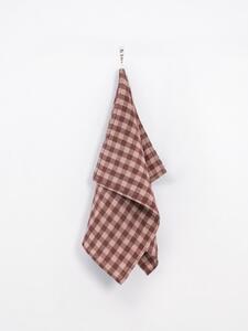 Strofinaccio in lino Chocolate Gingham