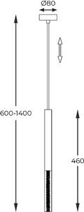 Lampada a bolla nera moderna ONE LED 5W Zuma Line P0461-01E-P7P7