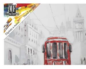 Dipinto Su Tela Tram -A- Cm 80X3X80- Mauro Ferretti