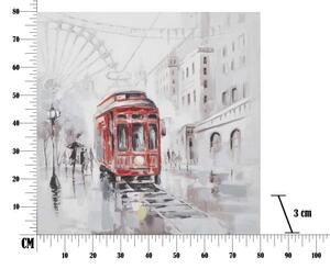 Dipinto Su Tela Tram -B- Cm 80X3X80- Mauro Ferretti