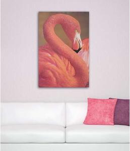 Stampa Su Tela Con Applicazioni -A- Flamingo Cm 80X3,8X120