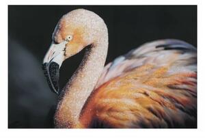Stampa Su Tela Con Applicazioni -B- Flamingo Cm 120X3,8X80