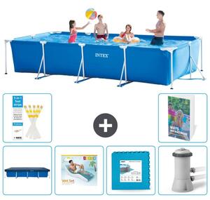 Piscina fuori terra rettangolare - 450x220x84 cm - composta da 5 elementi, modello S129