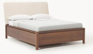Letto in legno con testiera imbottita e cassetti Santiago