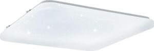 Plafoniera Moderna Frania-S Acciaio Bianco Luce Led Integrato 50W