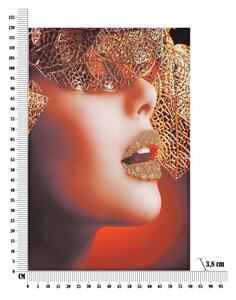 Stampa Su Tela Lady Face W/Leaf Cm 80X3,8X120- Mauro Ferretti