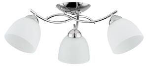 Lampada da soffitto TORINO cromata bianca 3xE27x15W in metallo, dimensioni: 22x60x60 cm, IP20, Alfa
