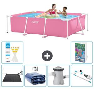 Piscina fuori terra rettangolare - 220x150x60 cm - composta da 5 elementi, modello S82