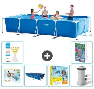 Piscina fuori terra rettangolare - 450x220x84 cm - composta da 5 elementi - modello S117