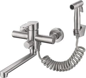 Rubinetto da cucina - a parete - orientabile a 360 gradi - in acciaio inox