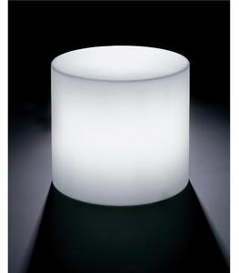 Pouf Cilindricoin polietilene BLOCK Con LUCE Dimensioni 45x h45 cm dalle molteplici funzionalit� colore trasparente