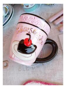Tazza Mug Cupcake - Ceramica - Decoro in rilievo e dettagli oro Rosa