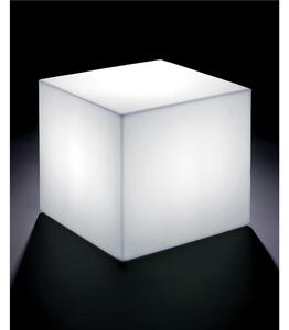Pouf Quadrato in polietilene BLOCK Con LUCE Dimensioni 45x45x h45 cm dalle molteplici funzionalit� colore trasparente