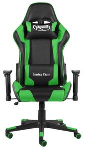 Sedia da Gaming Girevole Verde in PVC