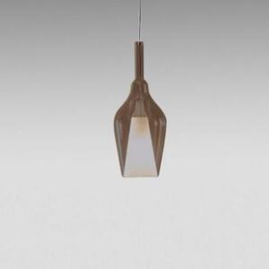 Gea Luce Ofelia S/12 Mini Ambra Fume Trasparente lampada a sospensione