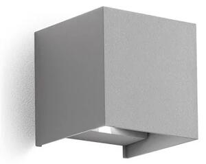 Gea Luce GES862C grigio alluminio lampada da parete per esterno 3000K