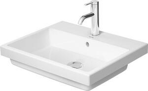 Duravit Vero Air lavabo à encastrer 55x45,5cm, avec trop-plein, avec table de robinetterie, 1 trou de robinet, pour montage par le haut, 0383550000, 0383550000
