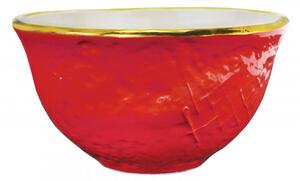 Ciotola / Bolo Cereali in Ceramica - Set 6 pz - Preta Oro - Arcucci Rosso