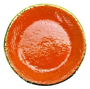 Piatto Frutta in Ceramica - Set 6 pz - Preta Oro - Arcucci Arancio