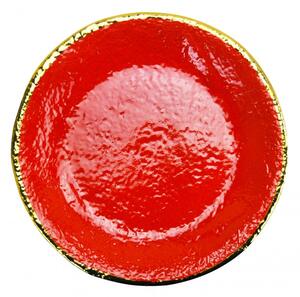 Piatto Frutta in Ceramica - Set 6 pz - Preta Oro - Arcucci Rosso