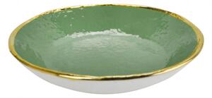 Piatto Fondo in Ceramica - Set 6 pz - Preta Oro - Arcucci Verde