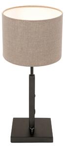Steinhauer - lampada da tavolo - Stang - nero - lino metallo - Ø 20cm - E27 - 8160ZW