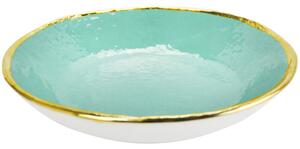 Risottiera in Ceramica - Preta Oro - Arcucci Verde Tiffany