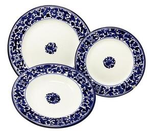 Servizio di Piatti Arabesco per 4 Persone - Ceramica Deruta Blu
