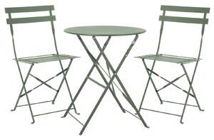 SVITA BERLIN Mobili da Balcone Bistro Set Sedia Tavolo Giardino Bistro Caffè Metallo Mobili Pieghevoli Menta