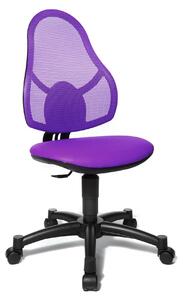Sedia da scrivania per bambini - Colore viola - Schienale alto - Regolabile in altezza e profondità