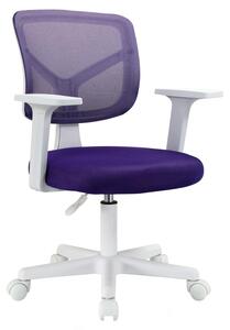 Sedia da scrivania per bambini, sedia girevole - Regolabile in altezza - 55 x 51 x 81-93 cm - Viola