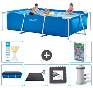 Piscina fuori terra rettangolare - 300x200x75 cm - composta da 5 elementi, modello S21