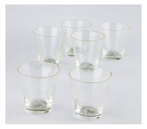 Set 6 Bicchieri Vino in Cristallo Trasparente Molato a Mano e
