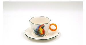 Servizio per 6 Persone Tazze da Tè in Porcellana "Jungle Parrots" -